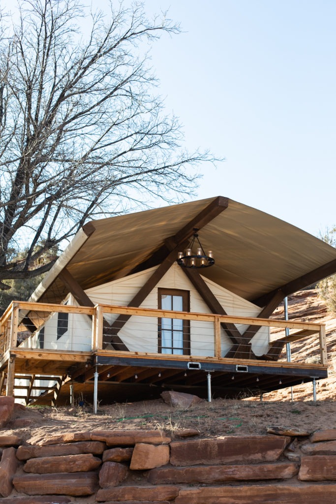 glamping Zion national park cave lakes canyon ranch 