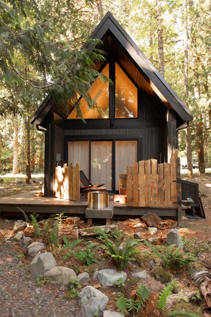 tiny cabin near mt. rainier
