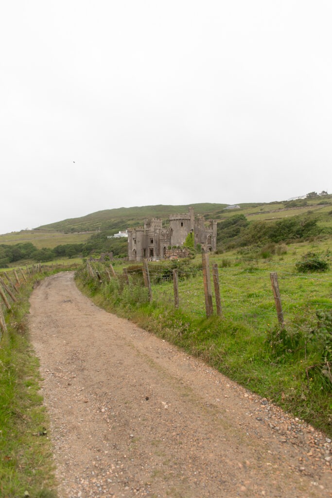 visiting Clifden Castle in Ireland